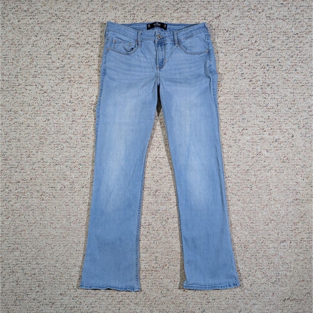 Hollister Low-Rise Boot Jeans Juniors 11R W30 L32 Blue Bootcut Denim Stretch